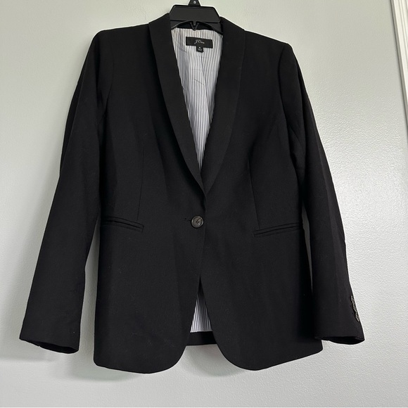 J Crew Parke Blazer in Wool Flannel Black Size 6 - Picture 3 of 12